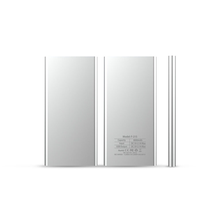 F-215 Ultra Slim 8000mAh Powerbank Silver